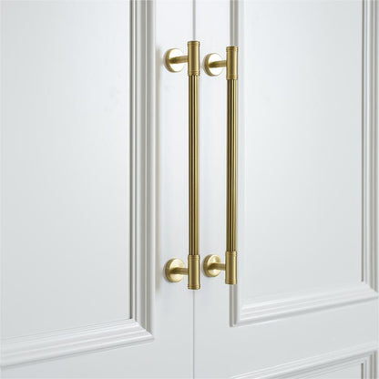 Comforsyco Ribbed Solid Brass Cabinet Pulls and Knobs
