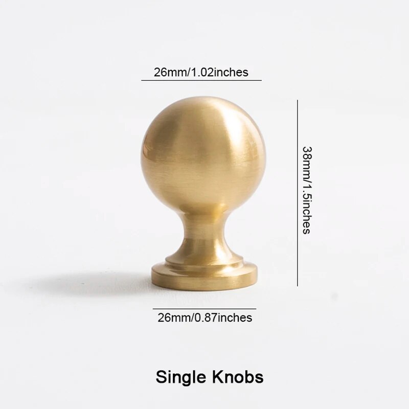 Comforsyco Ribbed Solid Brass Cabinet Pulls and Knobs