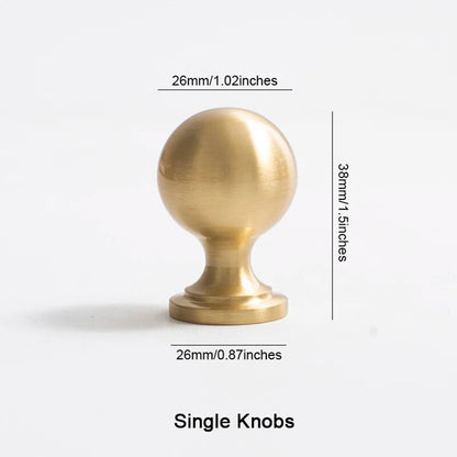 Comforsyco Ribbed Solid Brass Cabinet Pulls and Knobs