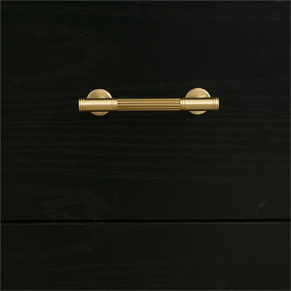 Comforsyco Ribbed Solid Brass Cabinet Pulls and Knobs