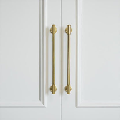 Comforsyco Ribbed Solid Brass Cabinet Pulls and Knobs