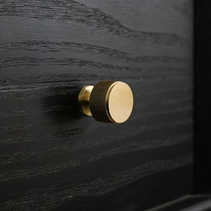 Comforsyco Ribbed Solid Brass Cabinet Pulls and Matching Knobs