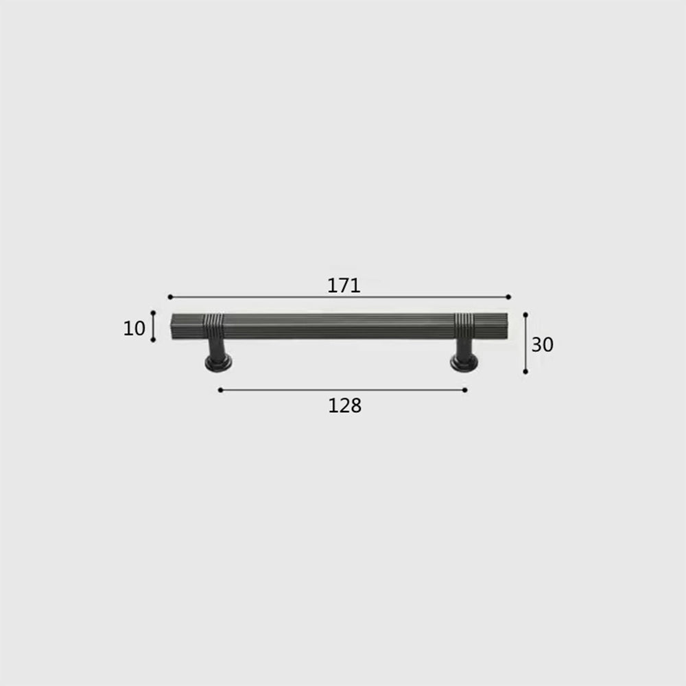 Comforsyco Ribbed Square Bar Cabinet Pulls and Drawer Handles