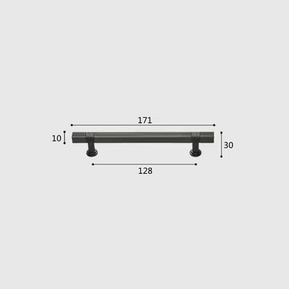 Comforsyco Ribbed Square Bar Cabinet Pulls and Drawer Handles