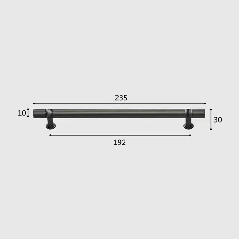 Comforsyco Ribbed Square Bar Cabinet Pulls and Drawer Handles