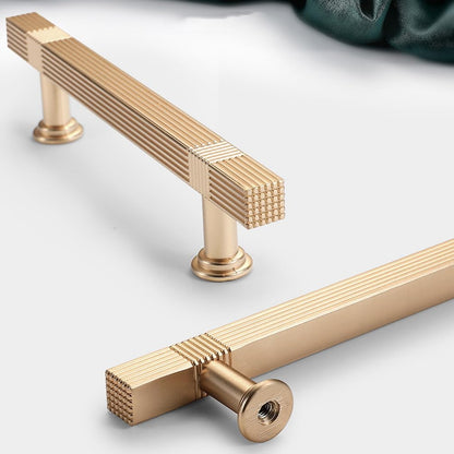 Comforsyco Ribbed Square Bar Cabinet Pulls and Drawer Handles