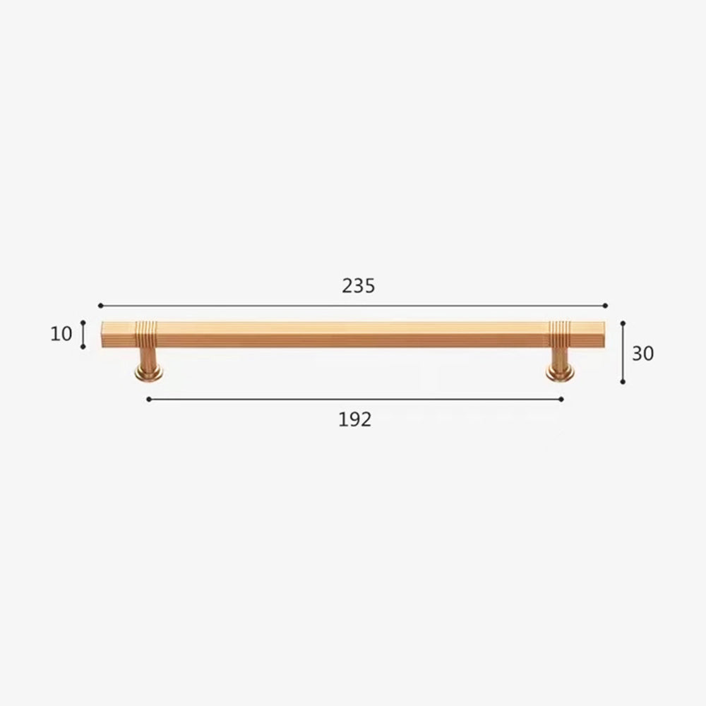 Comforsyco Ribbed Square Bar Cabinet Pulls and Drawer Handles