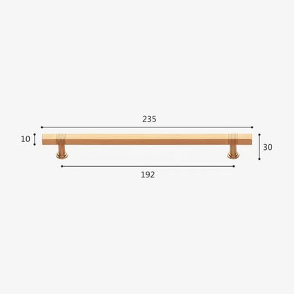 Comforsyco Ribbed Square Bar Cabinet Pulls and Drawer Handles