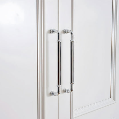 Comforsyco Round Bar Brass Cabinet Handles and Knobs for Wardrobes