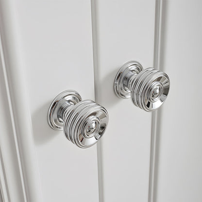 Comforsyco Round Bar Brass Cabinet Handles and Knobs for Wardrobes