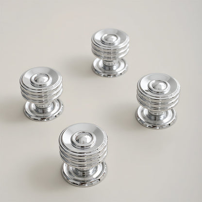 Comforsyco Round Bar Brass Cabinet Handles and Knobs for Wardrobes