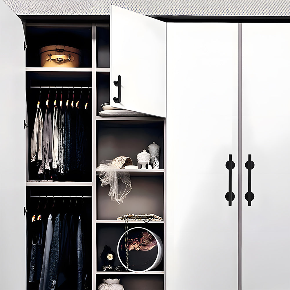 Comforsyco Round Bar Cabinet Pulls and Drawer Handles with Round Bases