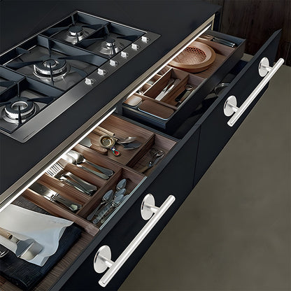 Comforsyco Round Bar Cabinet Pulls and Drawer Handles with Round Bases