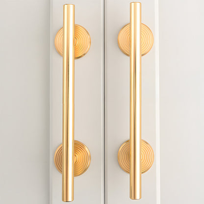 Comforsyco Round Bar Cabinet Pulls and Drawer Handles with Round Bases