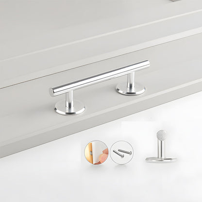 Comforsyco Round Bar Cabinet Pulls and Drawer Handles with Round Bases