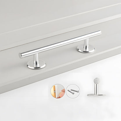 Comforsyco Round Bar Cabinet Pulls and Drawer Handles with Round Bases