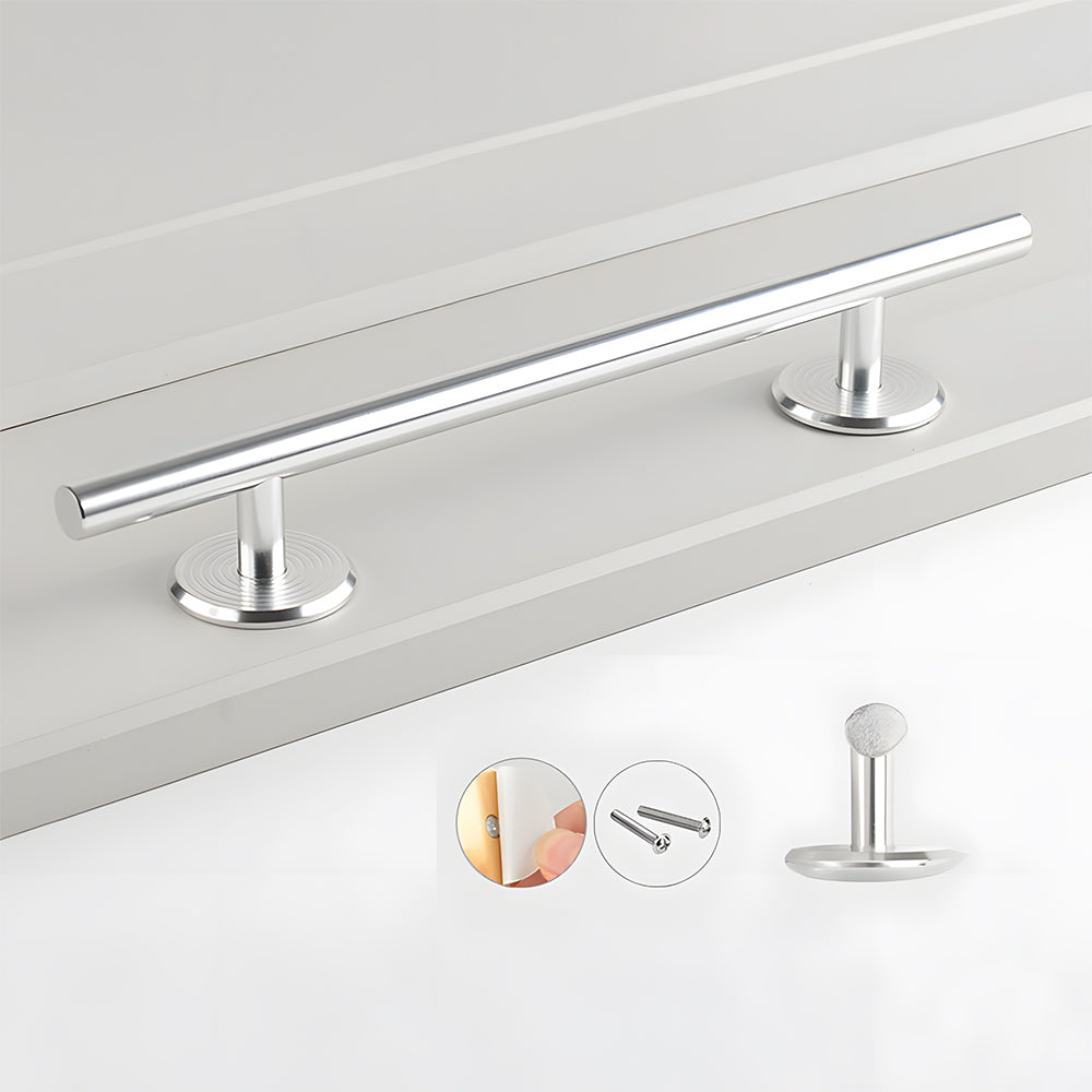 Comforsyco Round Bar Cabinet Pulls and Drawer Handles with Round Bases
