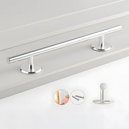Comforsyco Round Bar Cabinet Pulls and Drawer Handles with Round Bases