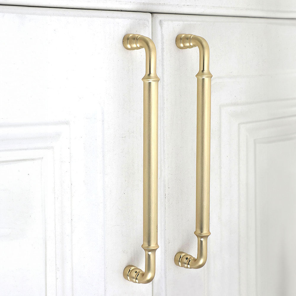 Comforsyco Round Bar Cabinet Pulls and Matching Knobs for Wardrobes