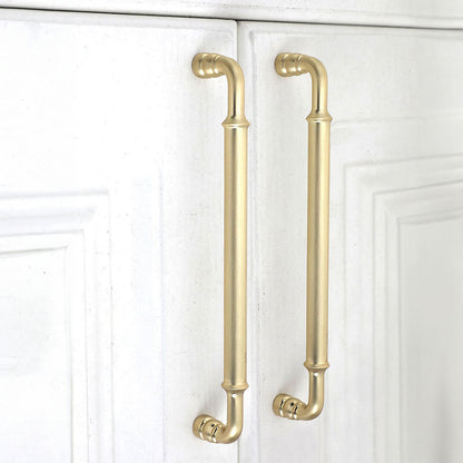Comforsyco Round Bar Cabinet Pulls and Matching Knobs for Wardrobes