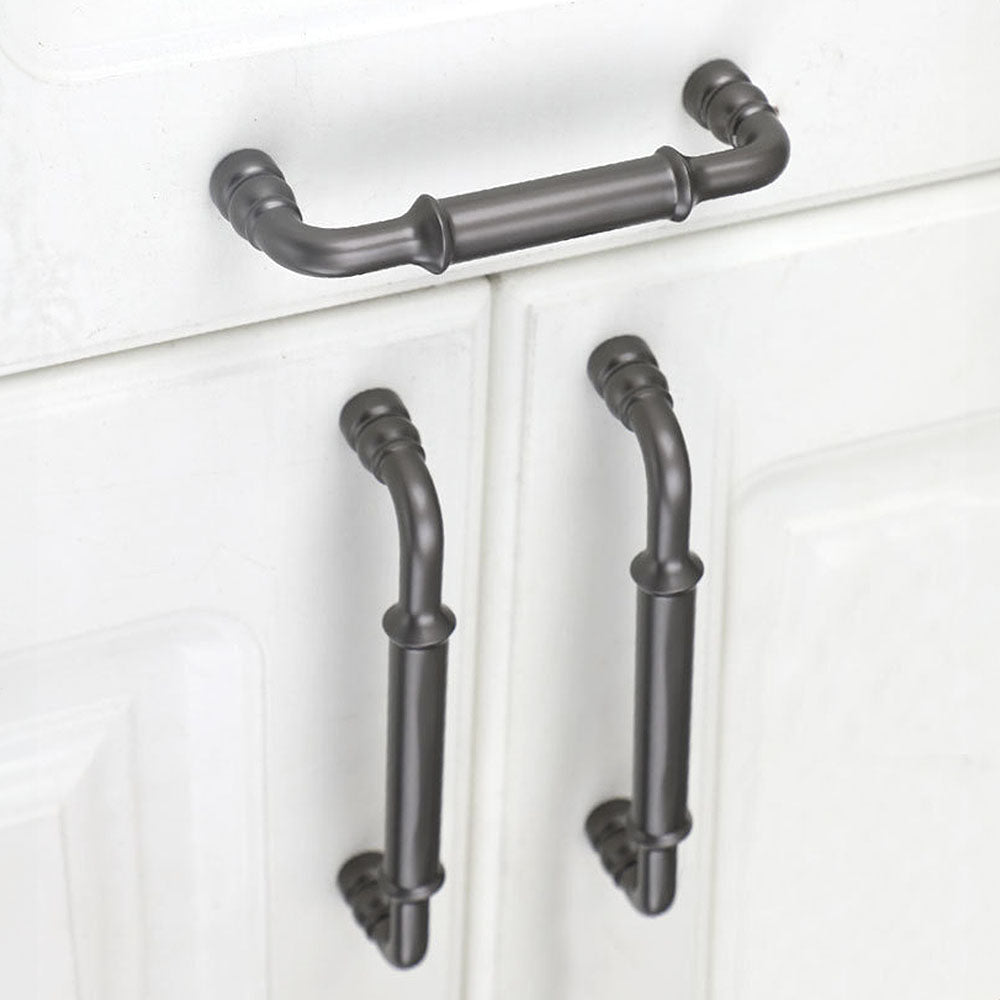 Comforsyco Round Bar Cabinet Pulls and Matching Knobs for Wardrobes