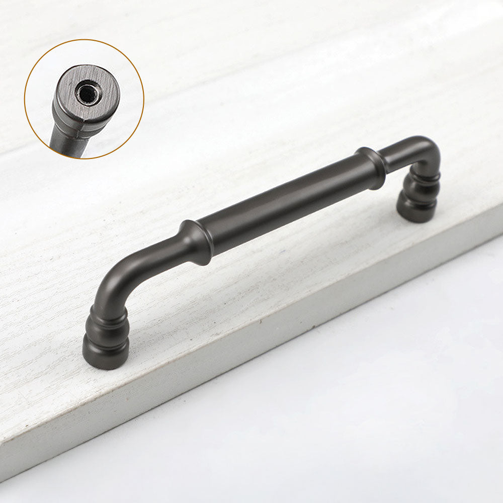 Comforsyco Round Bar Cabinet Pulls and Matching Knobs for Wardrobes