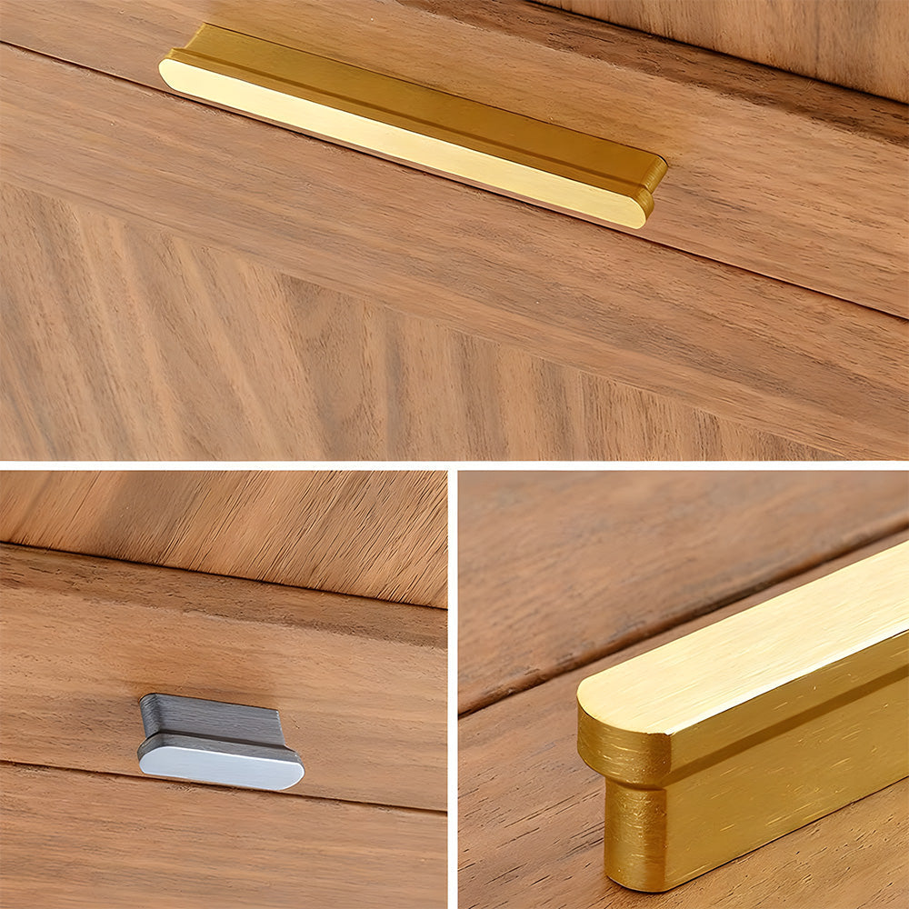 Comforsyco Rounded-End Aluminum Alloy Cabinet Handles for Kitchen Cabinets