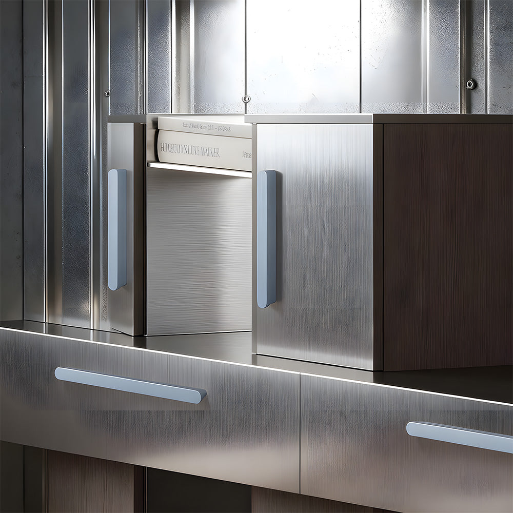 Comforsyco Rounded-End Aluminum Alloy Cabinet Handles for Kitchen Cabinets