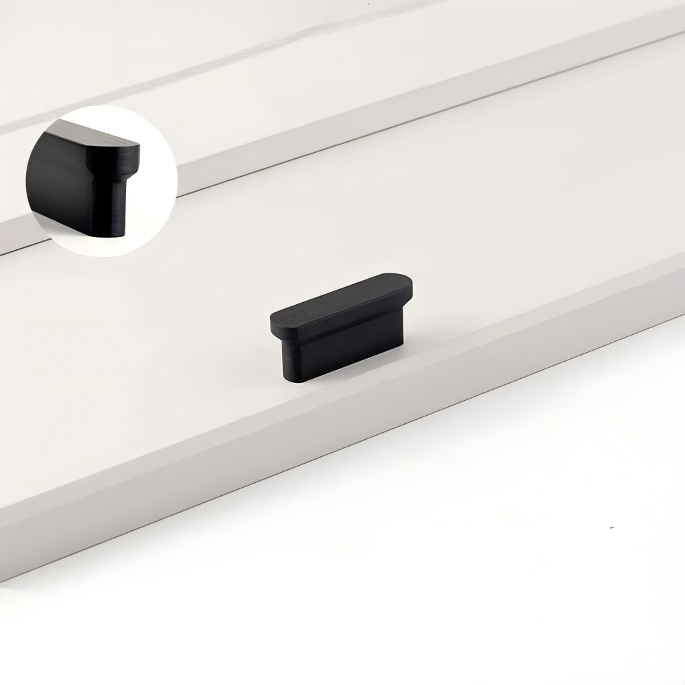 Comforsyco Rounded-End Aluminum Alloy Cabinet Handles for Kitchen Cabinets