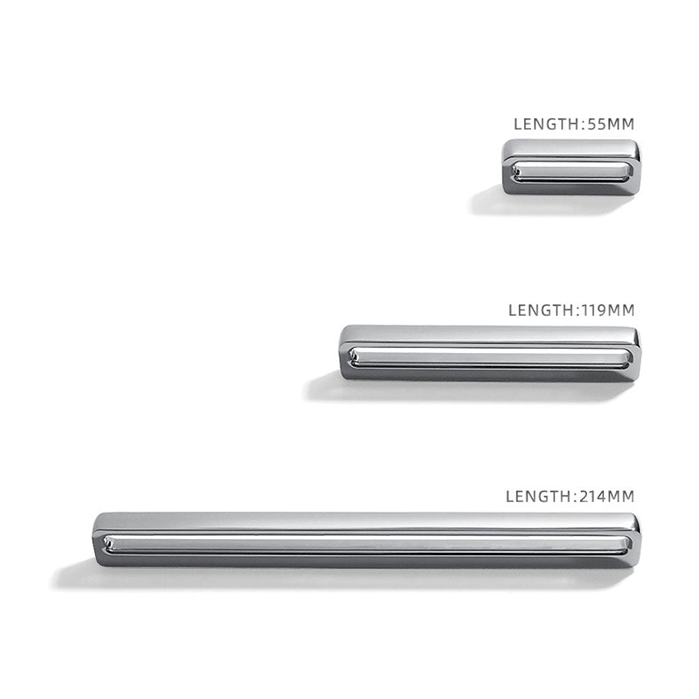 Comforsyco Rounded Rectangular Cabinet Pull Handles for Wine Cabinets