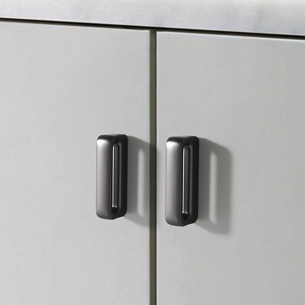 Comforsyco Rounded Rectangular Cabinet Pull Handles for Wine Cabinets