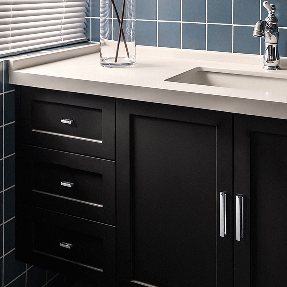 Comforsyco Rounded Rectangular Cabinet Pull Handles for Wine Cabinets