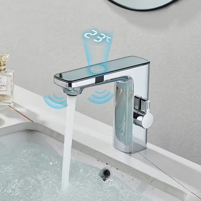 Sensora Touchless Bathroom Sink Faucet with LED Display