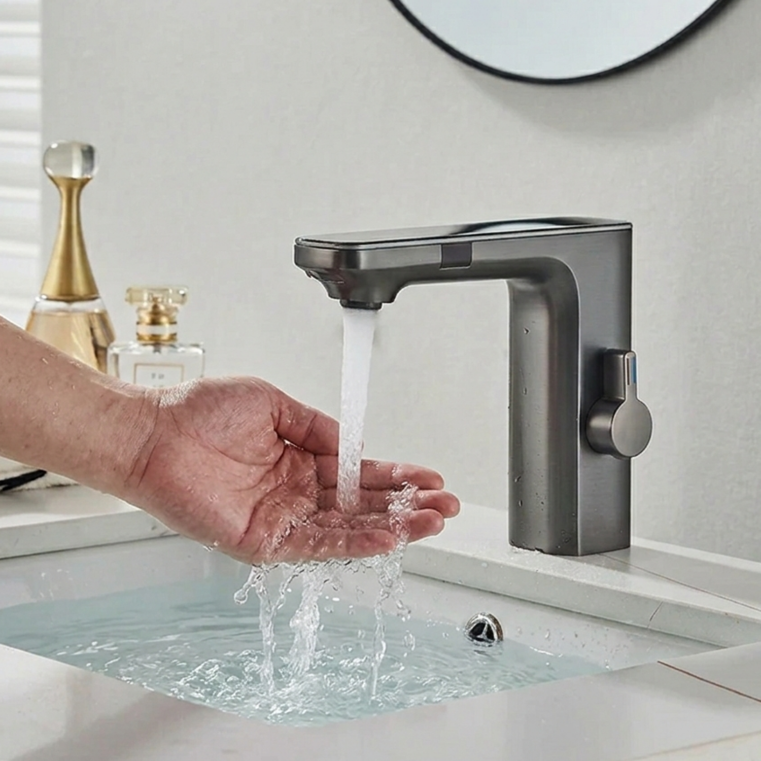 Sensora Touchless Bathroom Sink Faucet with LED Display