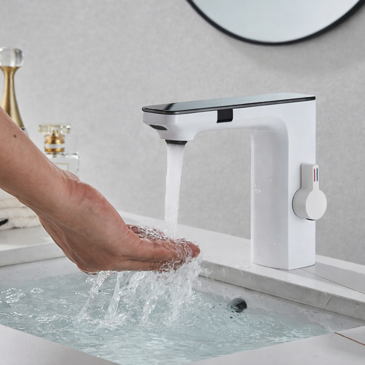 Sensora Touchless Bathroom Sink Faucet with LED Display