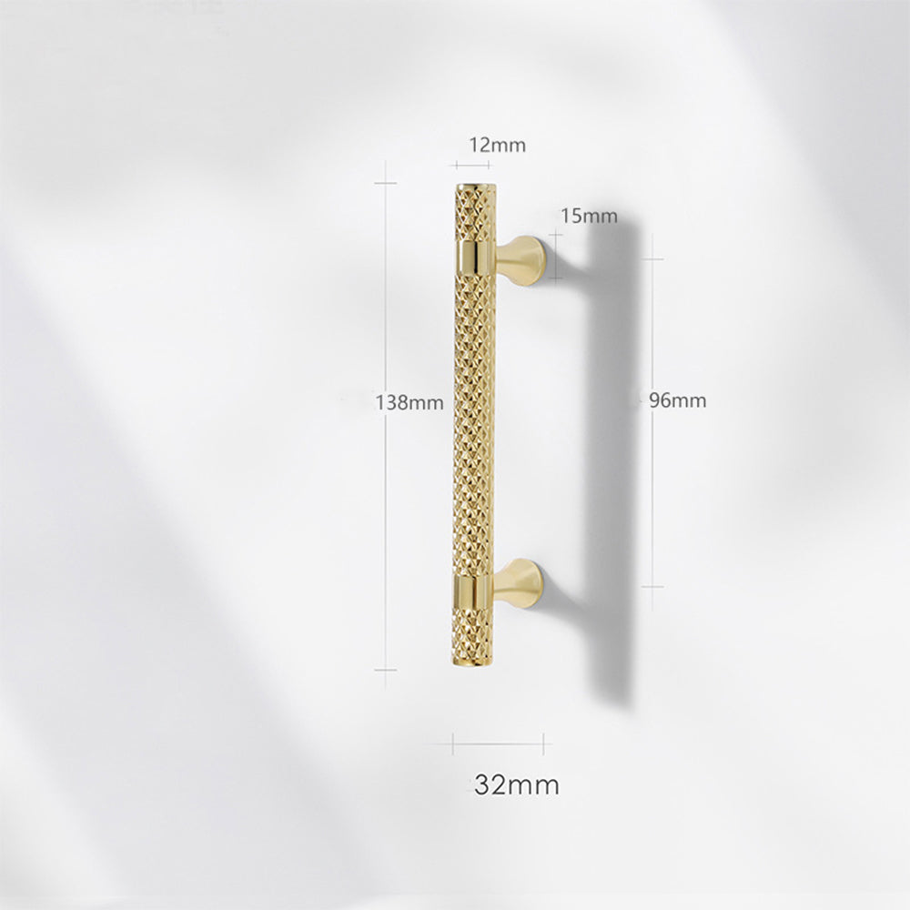 Comforsyco Shiny Modern Zinc Alloy Titanium Gold Black Door Pulls