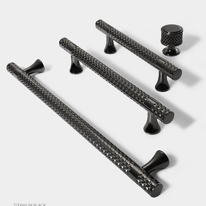 Comforsyco Shiny Modern Zinc Alloy Titanium Gold Black Door Pulls