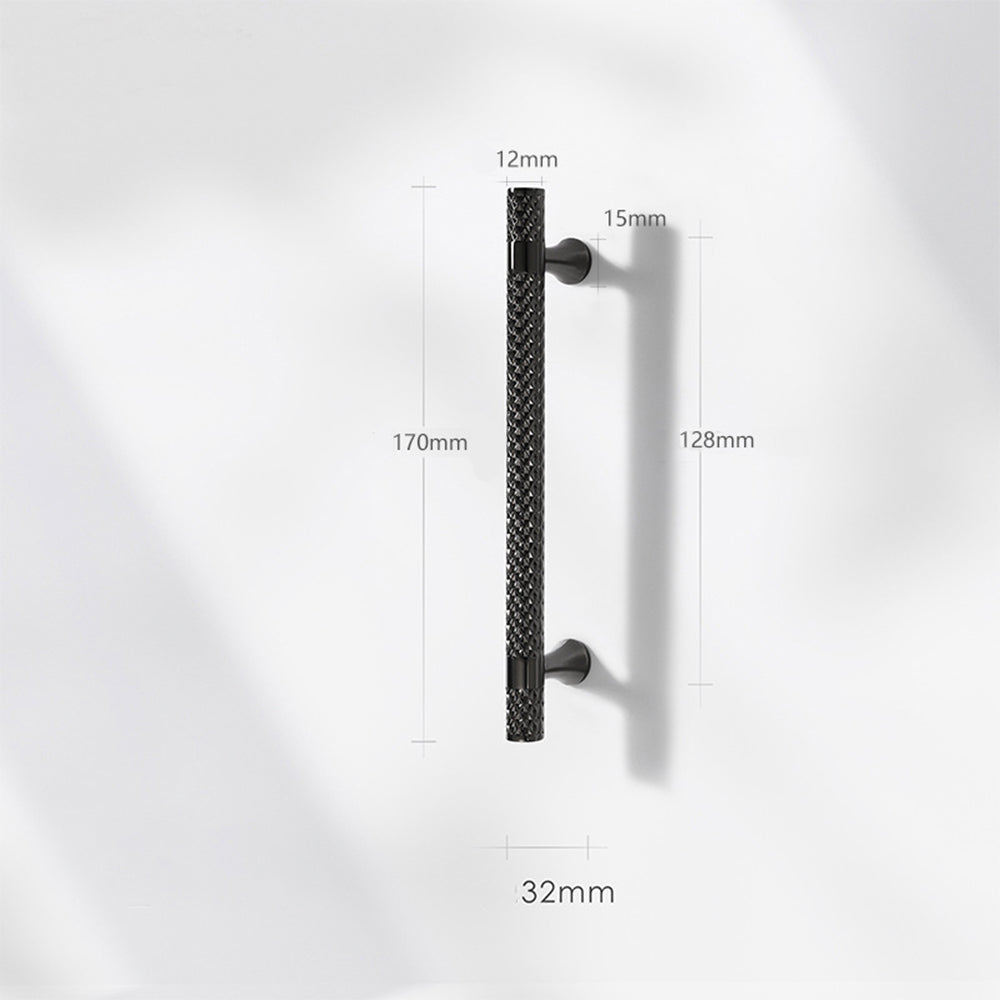 Comforsyco Shiny Modern Zinc Alloy Titanium Gold Black Door Pulls
