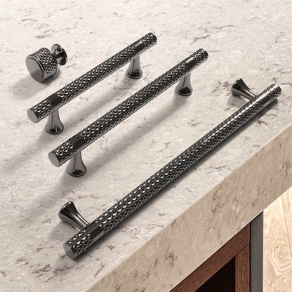 Comforsyco Shiny Modern Zinc Alloy Titanium Gold Black Door Pulls