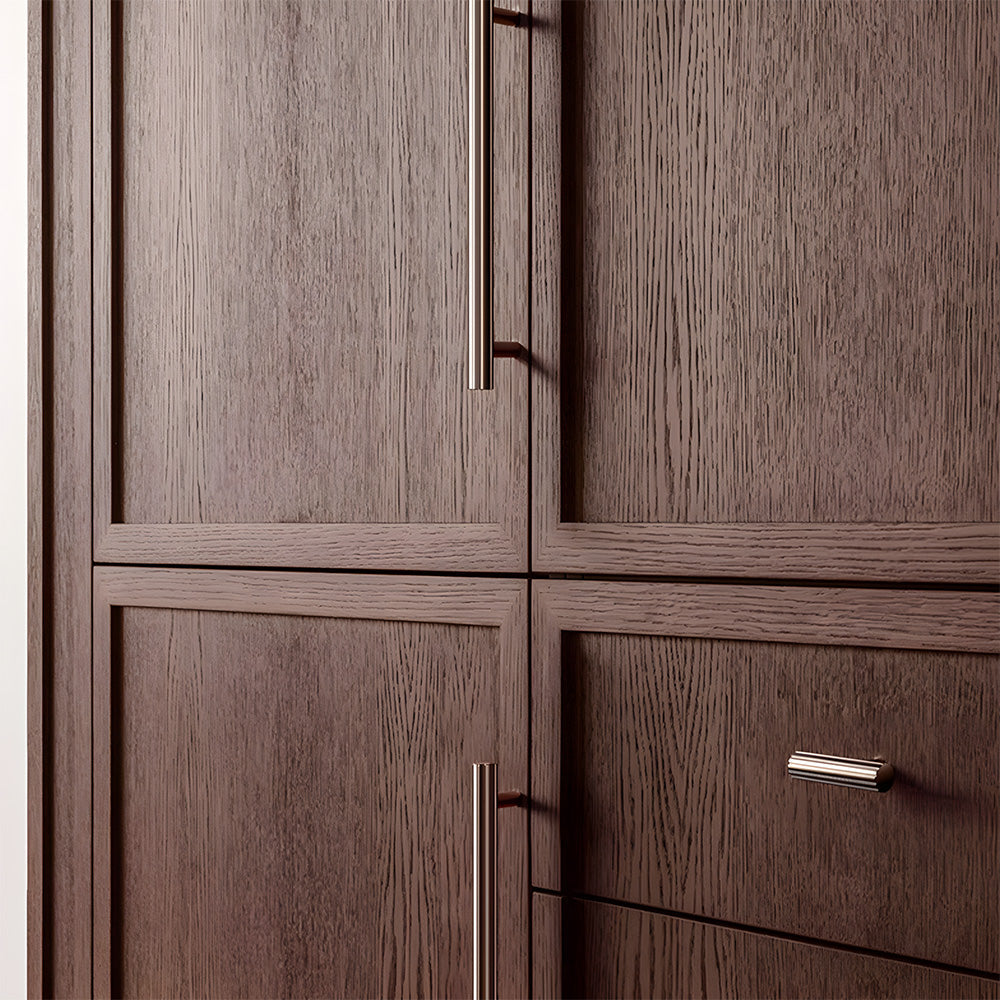 Comforsyco Silver Knurled Cabinet Handles and Knobs