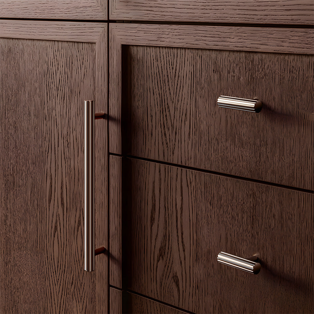 Comforsyco Silver Knurled Cabinet Handles and Knobs