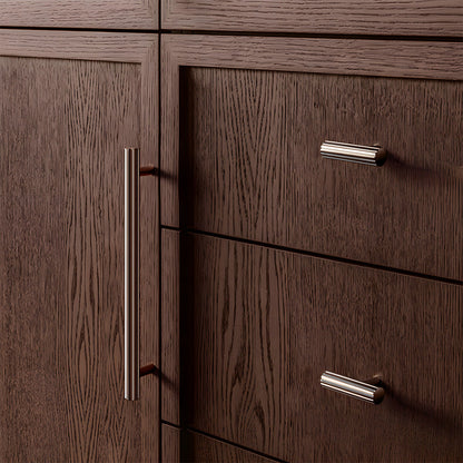Comforsyco Silver Knurled Cabinet Handles and Knobs