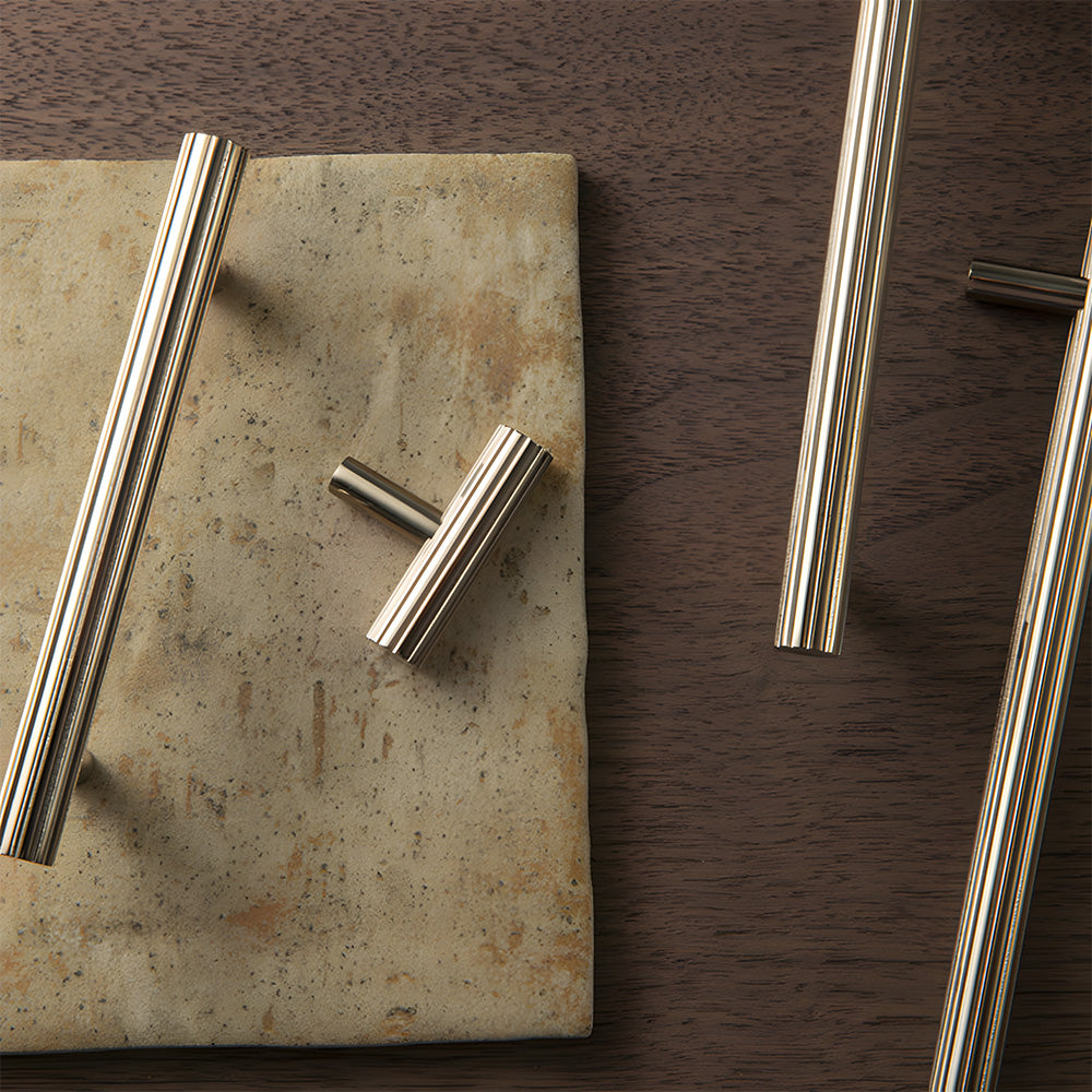 Comforsyco Silver Knurled Cabinet Handles and Knobs