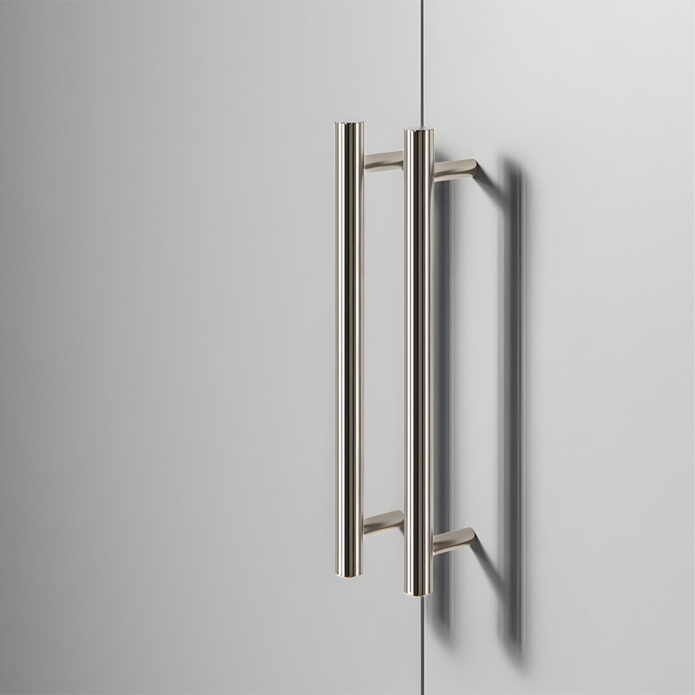 Comforsyco Silver Knurled Cabinet Handles and Knobs