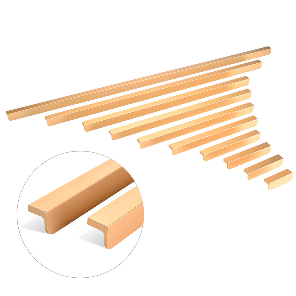Comforsyco Slim Aluminum Finger Edge Cabinet Pulls