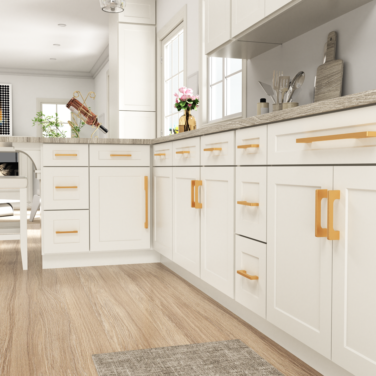 Comforsyco Slim Curved Bar Cabinet Pulls