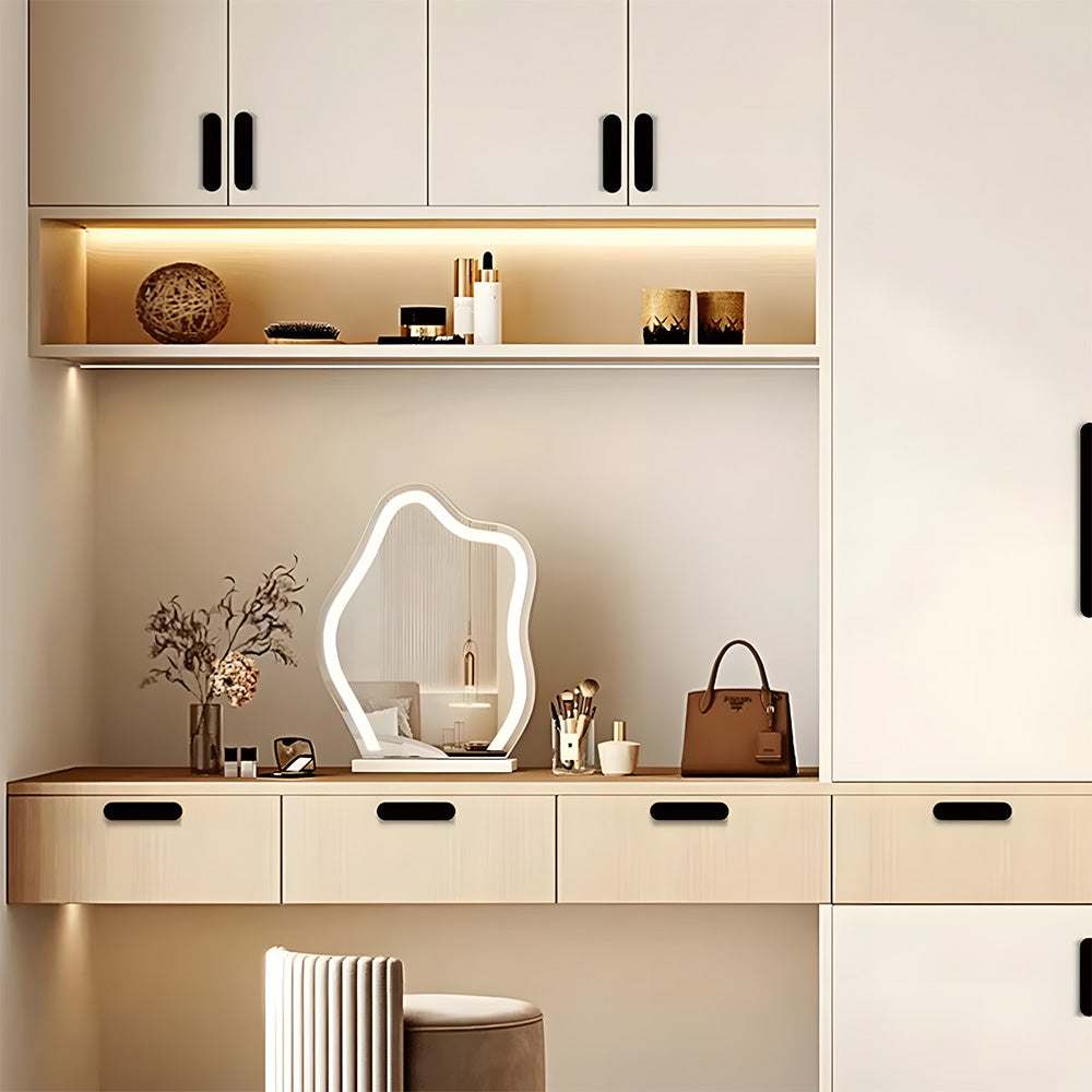 Comforsyco Slim Hidden Finger Edge Pulls for Dressers and Cabinets