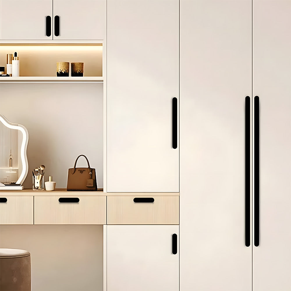 Comforsyco Slim Hidden Finger Edge Pulls for Dressers and Cabinets