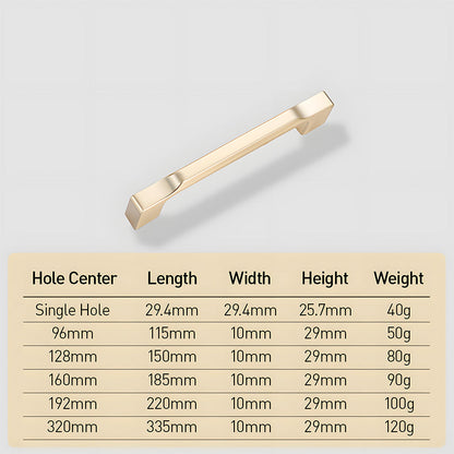 Comforsyco Slim Square Bar Cabinet Pulls and Matching Knobs