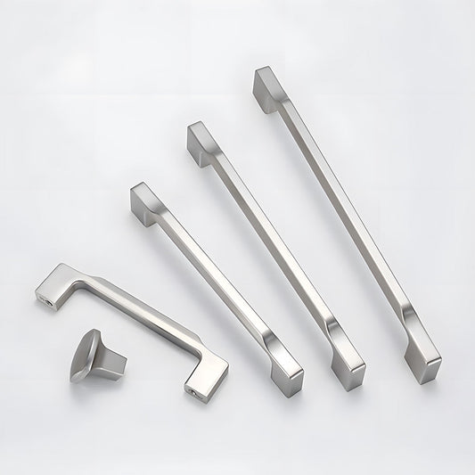 Comforsyco Slim Square Bar Cabinet Pulls and Matching Knobs
